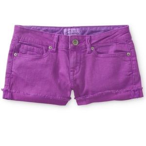 Aeropostale purple jean shorts